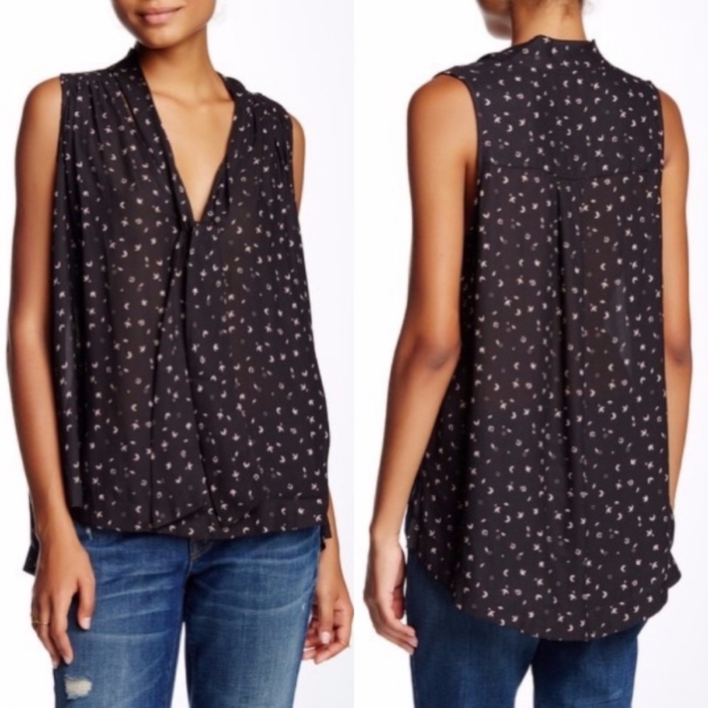 FREE PEOPLE BROWN BLOUSE
